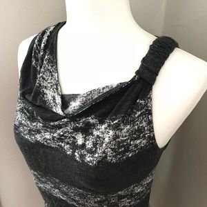 GAP Gray and White Striped  Cowl Neck Tank